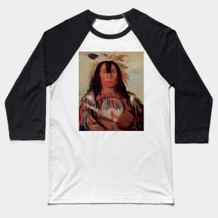 Native American Indian Portrait by George Catlin Baseball T-Shirt